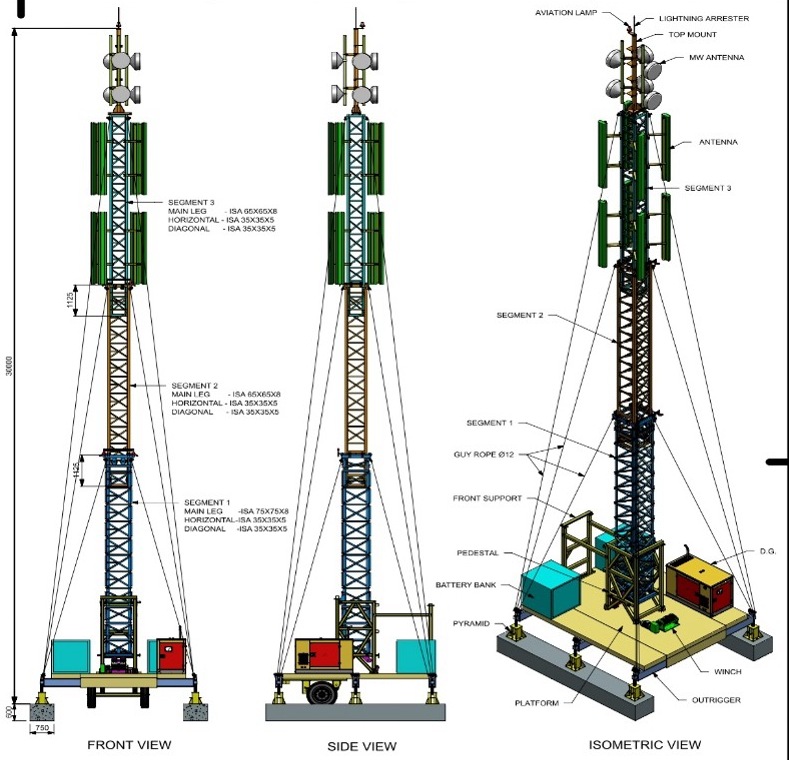 Mobile Tower 30 MTR Supply